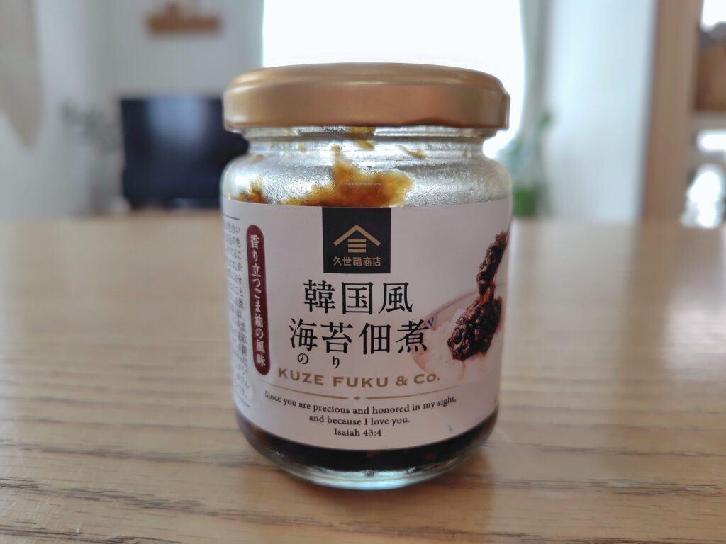 久世福商店 韓国風海苔佃煮の商品パッケージ
