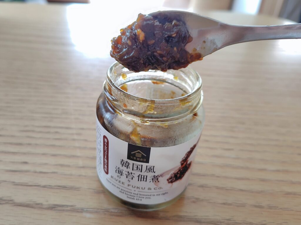 スプーンから落ちない韓国風海苔佃煮