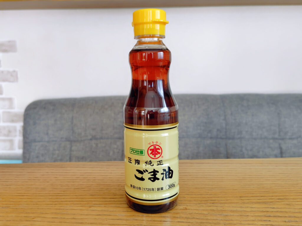 マルホン 圧搾純正ごま油のパッケージ